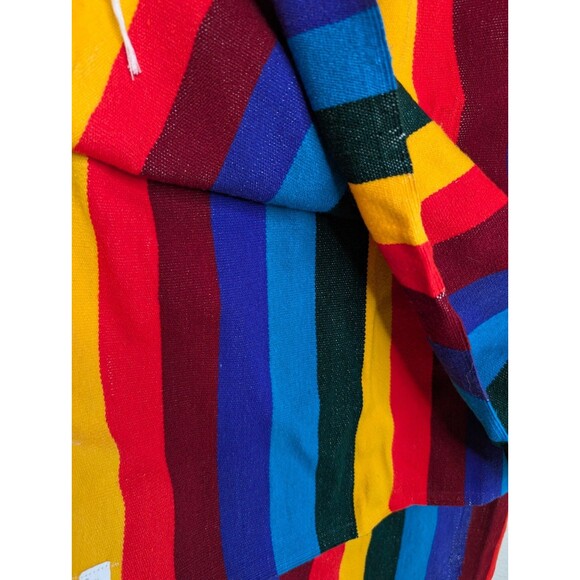 Vtg Pueblo Blanket Striped Bright Rainbow El Paso Saddle Blanket Co 57x81 - Picture 5 of 8